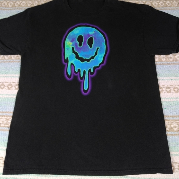 GRAPHIC TEE SHIRT MENS LARGE BLACK - Picture 1 of 5